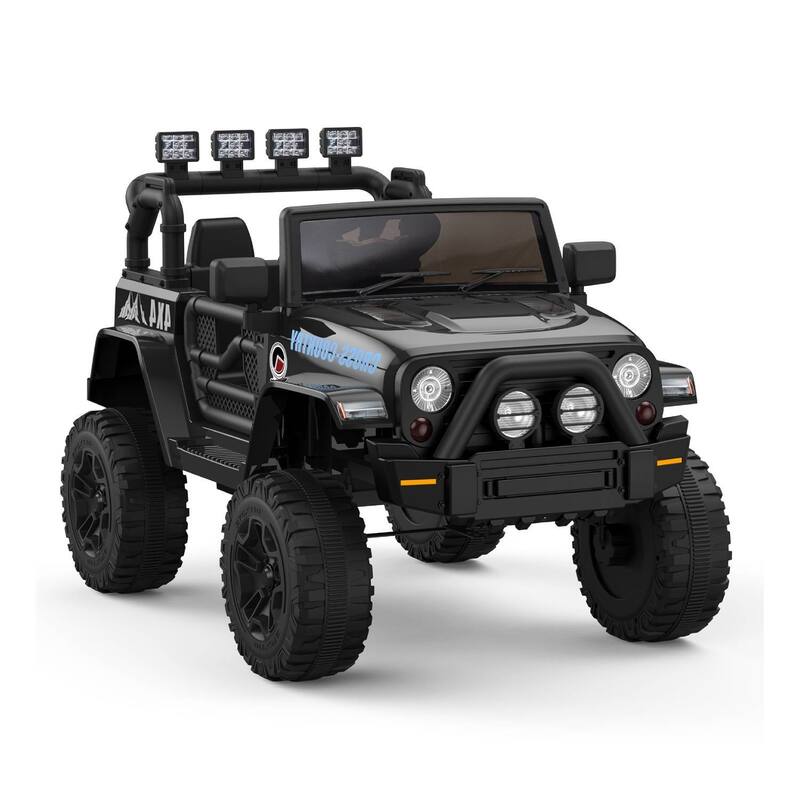 Electric Off-Road Kids Ride-On Car with Parent Remote Control - Black
