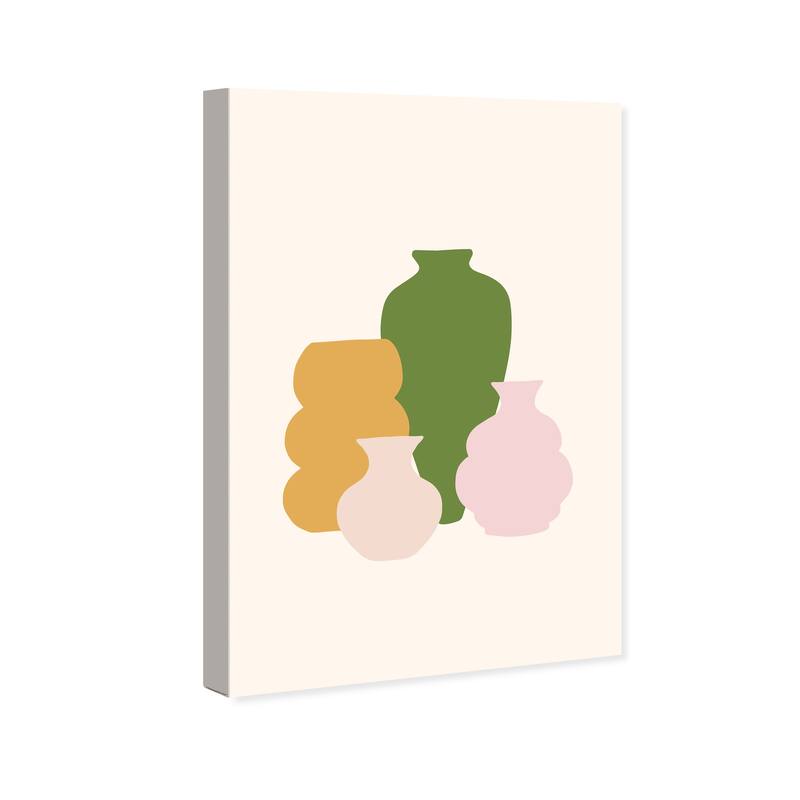 Wynwood Studio Canvas Floral and Botanical Cantaros Green and Modern & Contemporary Wall Art Canvas Print
