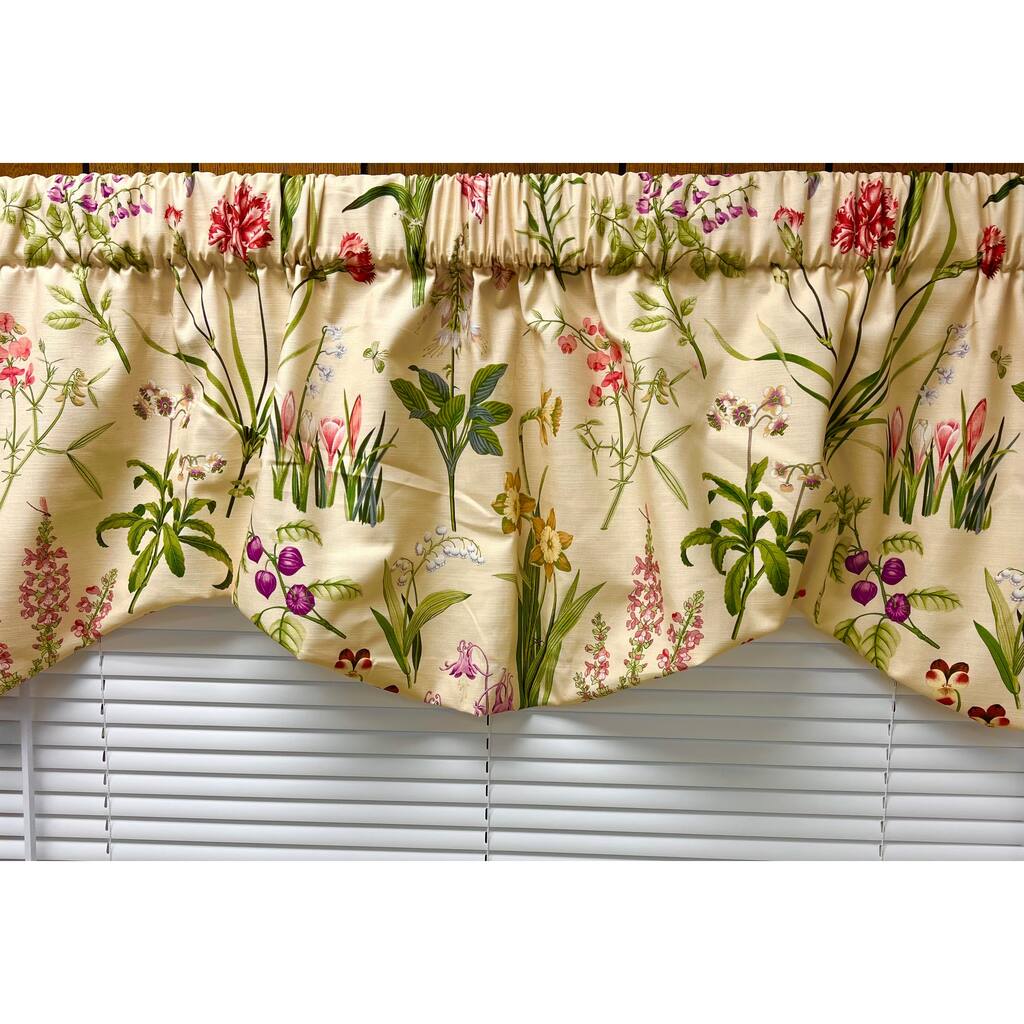 Spring Meadow floral shaped valance