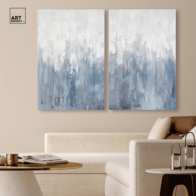 Frosted Glass Canvas Set of 2 by Art Remedy, Gallery Wrapped