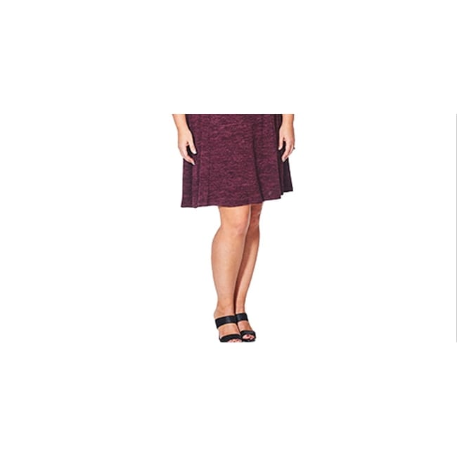 Connected Women's Plus Size Fit & Flare Sweater Dress Purple Size 24W - Bed Bath & Beyond - 40561322 Connected Women's Plus Size Fit & Flare Sweater Dress Purple Size 24W - Bed Bath & Beyond - 40561322