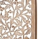 preview thumbnail 14 of 22, Brown Wooden Handmade Arched Floral Wall Decor with Intricate Carvings (Set of 2)