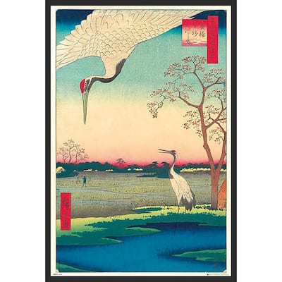 Minowa Kanasugi at Mikawashima by Hiroshige Framed Poster - 24 x 36 Inch