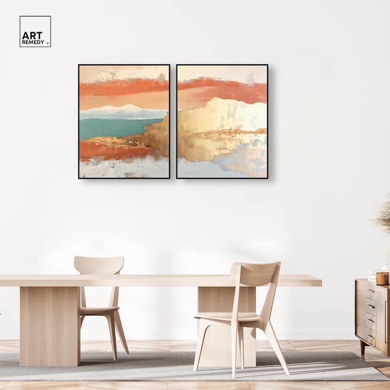 Earthy Glow I Canvas Set of 2 by Art Remedy