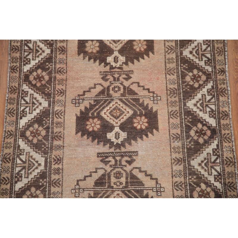 Hand Knotted Oriental 100% Wool Carpet Traditional Tribal Brown Balouch Area Rug - 5' 11'' X 3' 5''