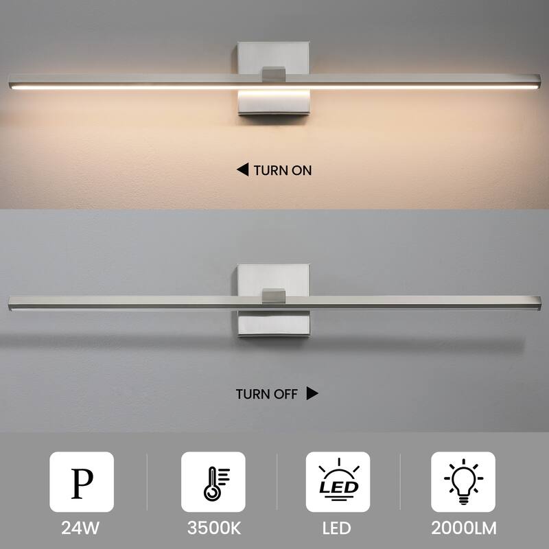 Modern Vanity Lighting Fixtures 24/32/39'' Bathroom Vanity Lights Over Mirror Wall Sconce for Bathroom