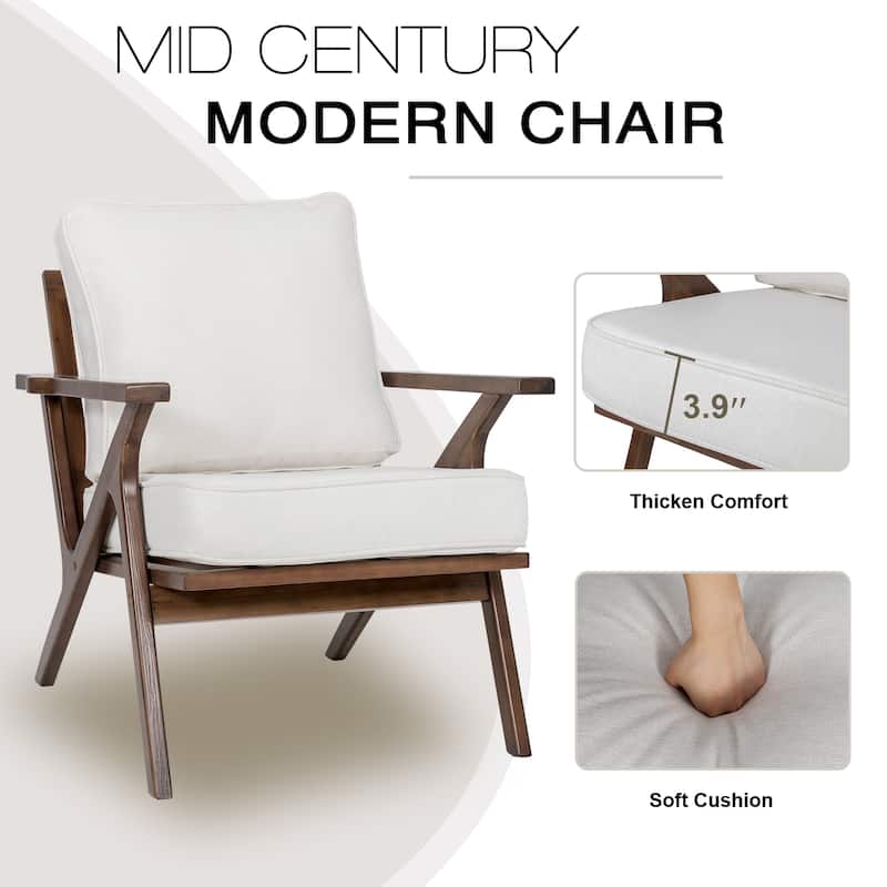 Accent Chair Living Room Chairs Mid Century Modern Chair Leisure Side Reading Arm Chair
