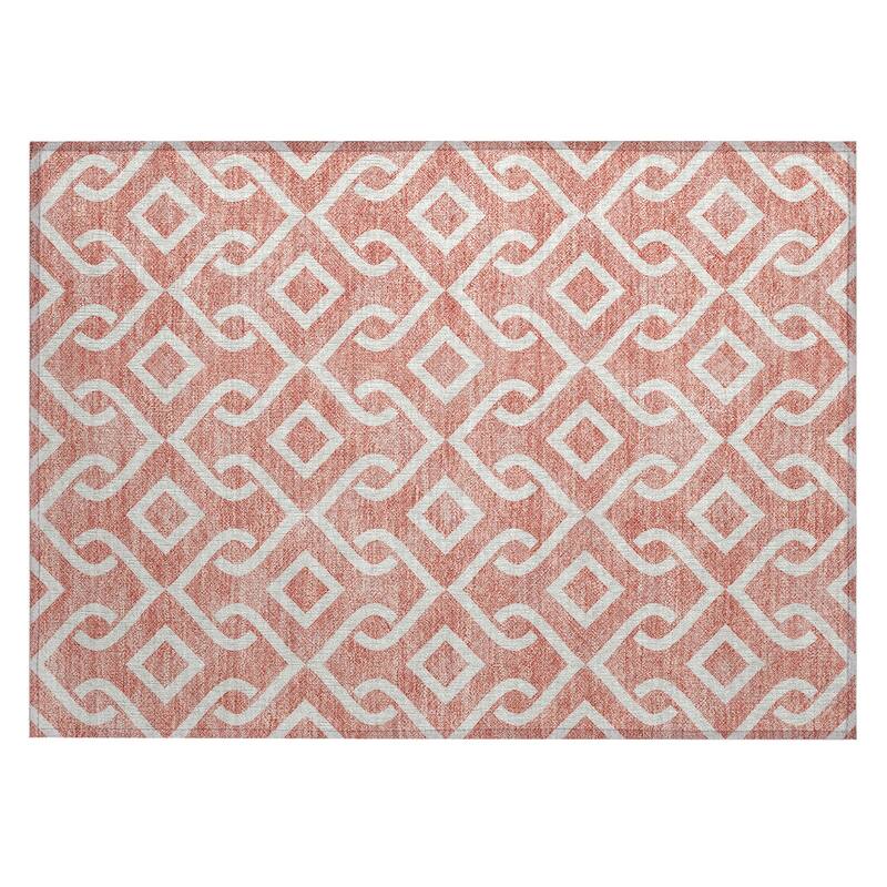 Machine Washable Indoor/ Outdoor Chantille Trellis Rug
