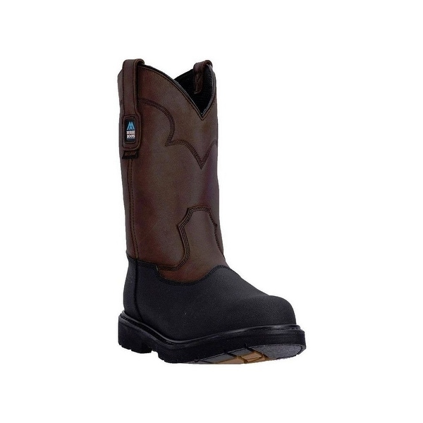 McRae Industrial Work Boots Mens 11" Waterproof Pull On Brown