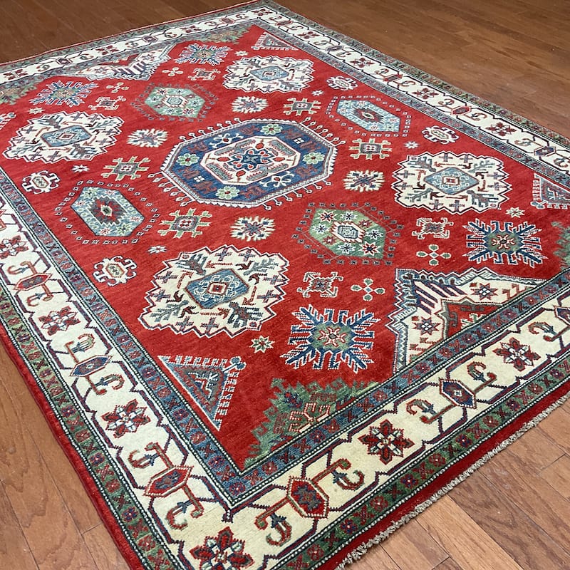 HERAT ORIENTAL Handmade Kazak Wool Rug - 5'6" x 7'6"
