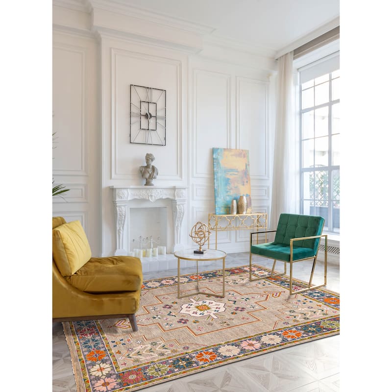 ECARPETGALLERY Hand-knotted Modern Oushak Light Grey Wool Rug - 8'10 x 11'9