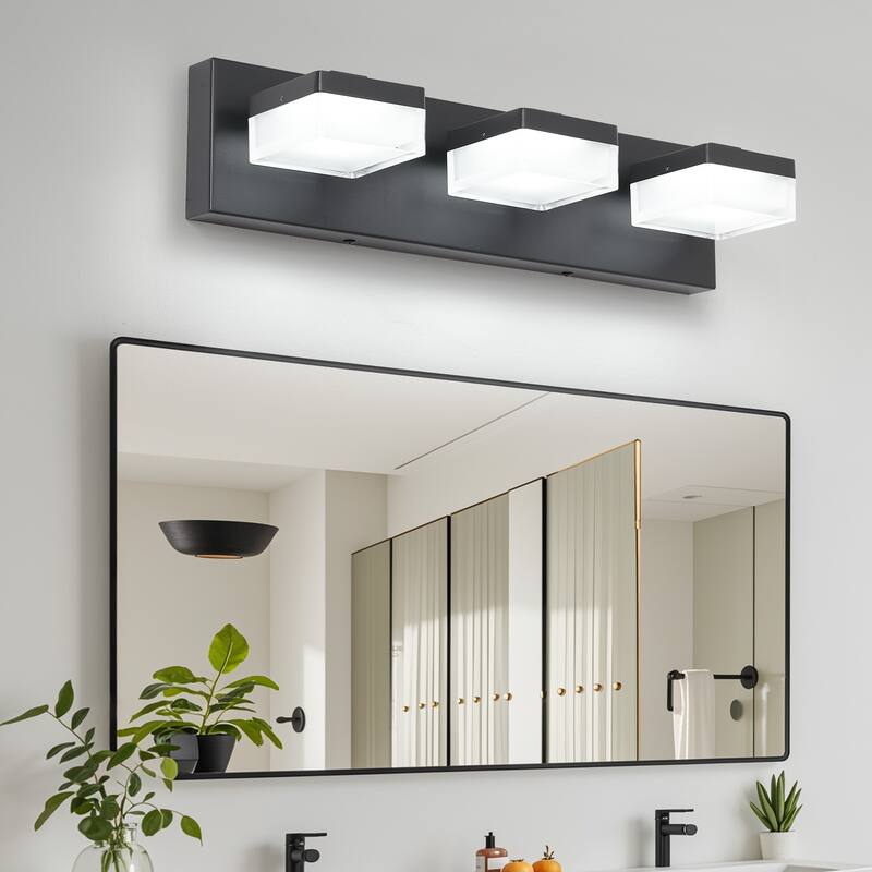 Modern LED Vanity Light, 3-Lights Wall Sconce for Bathroom and Mirror, Sleek Minimalist Design, Energy-Efficient