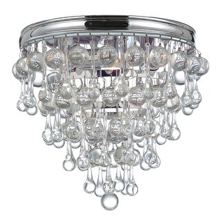 Calypso 3 Light Chrome Flush Mount - 10.5'' W x 9.5'' H