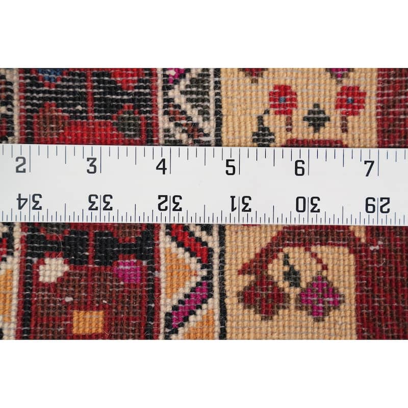 Hand Knotted Oriental 100% Wool Carpet Traditional Medallion Red Ardebil Area Rug - 4' 11'' X 3' 7''