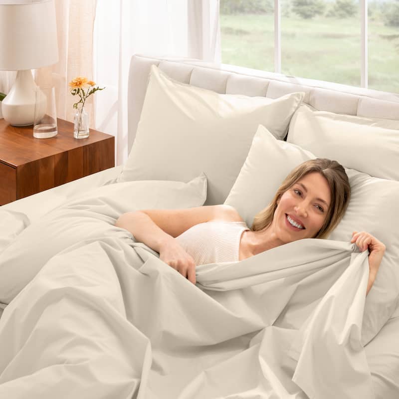 Bare Home Organic Cotton Sheet Set - Crisp Percale Weave