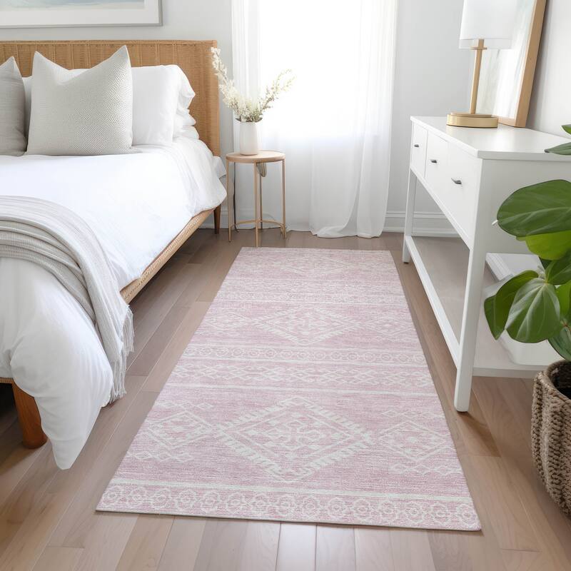 Machine Washable Indoor/ Outdoor Chantille Moroccan Boho Rug
