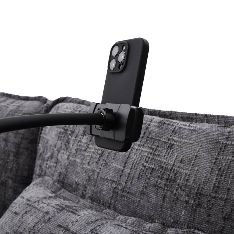 Modern Chenille Chaise Couch L-shaped Sectional Sofa with Storage Ottoman, Phone Holder, USB/Type-C Ports and Side Pockets