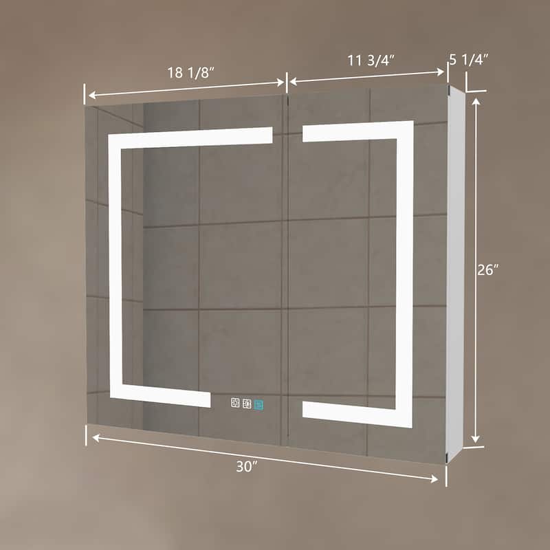LED Lighted Bathroom Medicine Cabinet with Mirror
