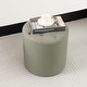 preview thumbnail 28 of 60, Adeco Round Ottoman Upholstered Tufted Faux Leather Footrest