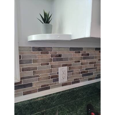 10-sheet Peel and stick backsplash tile，Self-Adhesive Kitchen Backsplash, Marble Look Decorative Tiles