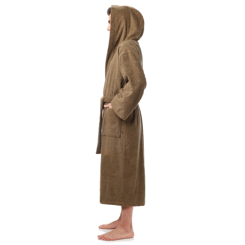 Men's Turkish Cotton Hooded Bathrobe