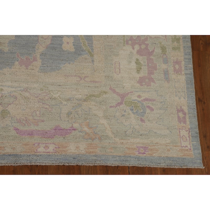 Oushak Turkish Rug Handmade Vegetable Dye Wool Carpet - 8'0" x 9'9"