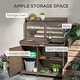 preview thumbnail 14 of 25, Outsunny Wooden Potting Bench, Outdoor Potting Table with Storage Cabinet, Storage Shelves, Sink