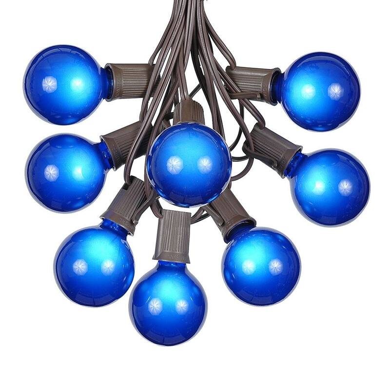 25 Foot G50 Outdoor Globe Patio String Lights - Set of 25 G50 Globe Bulbs