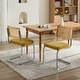 preview thumbnail 13 of 15, Classic Mid Century Modern Dining Chairs Set of 2,Upholstered Rattan Kitchen Chairs