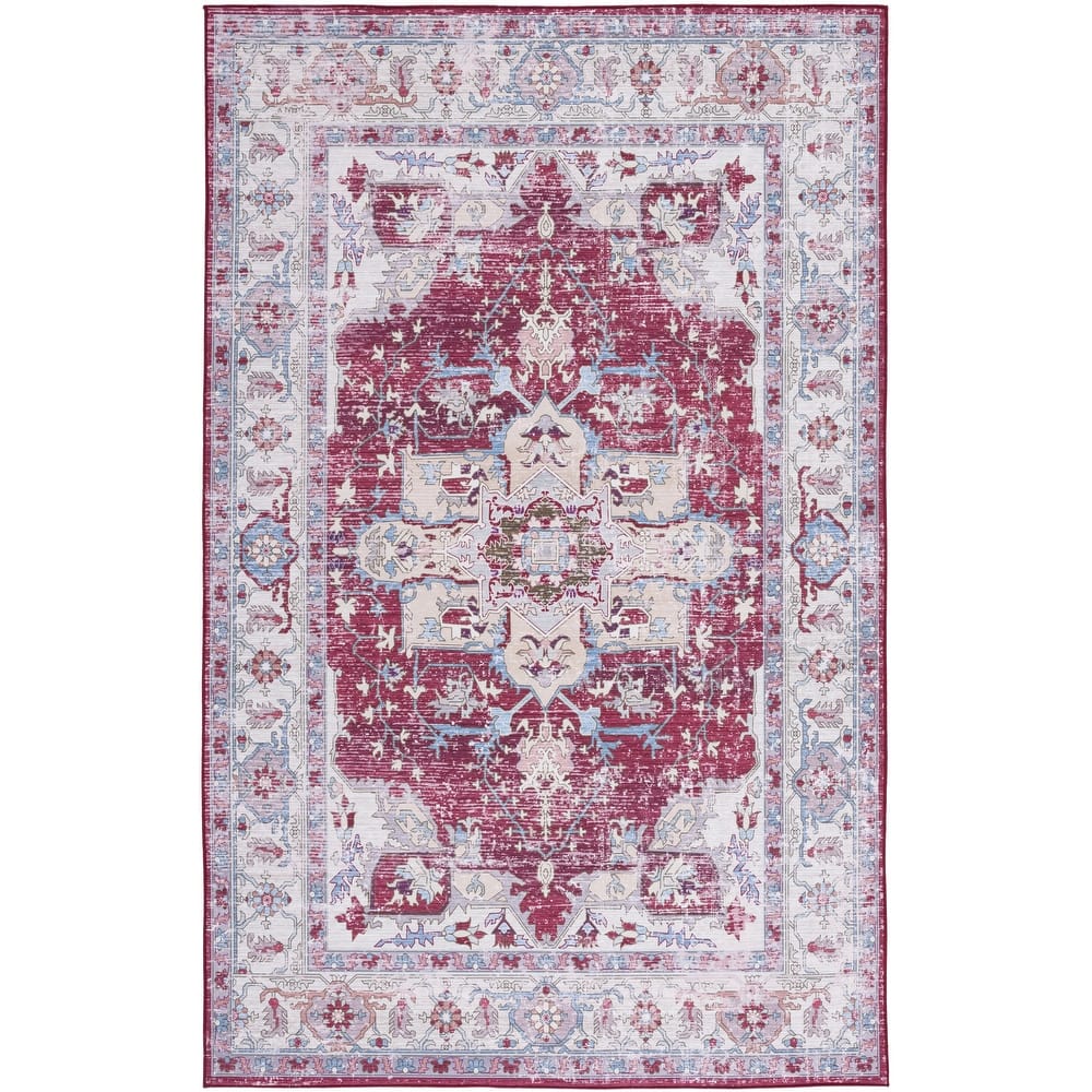 SAFAVIEH Tucson Machine Washable Slip Resistant Salome Oriental Medallion