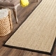 preview thumbnail 52 of 144, SAFAVIEH Natural Fiber Oceana Herringbone Seagrass Rug 2'6" x 10' Runner - Natural/Black