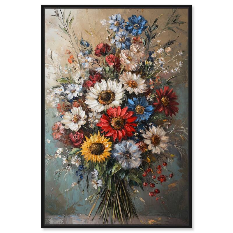 Symphony of Flowers I Canvas by Art Remedy - Black - 24" x 36"