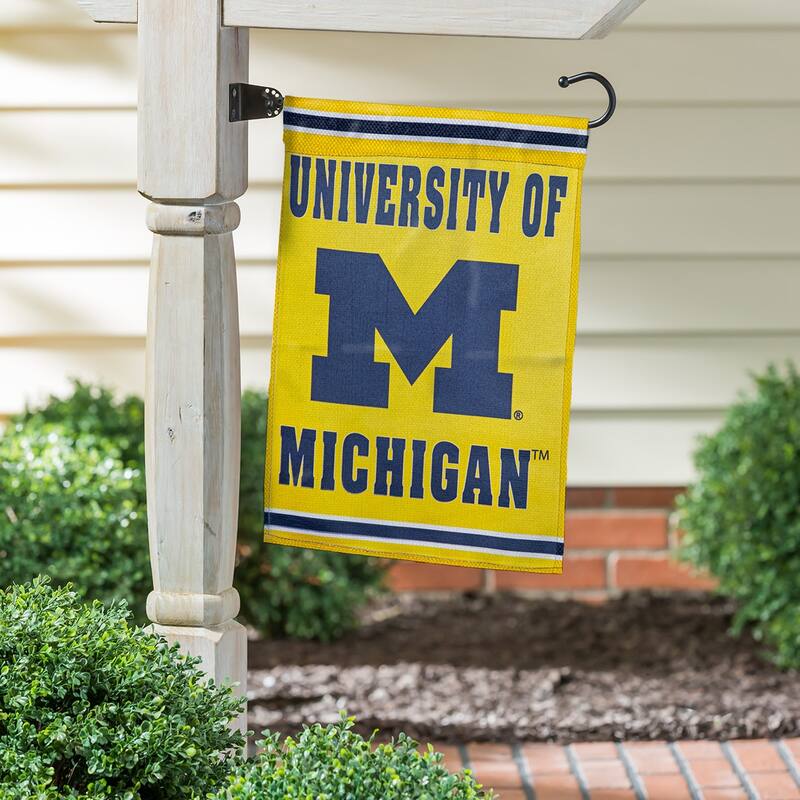 Embossed Suede Flag, Garden Size, University Of Michigan