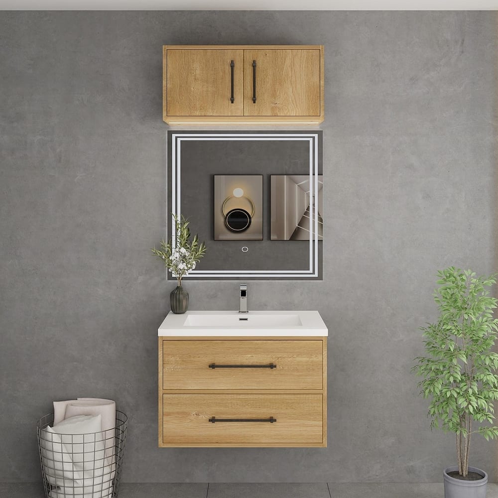 Victoria 30'' Wall-Mounted Vanity Set with Motion Sensor LED light Top Cabinet.