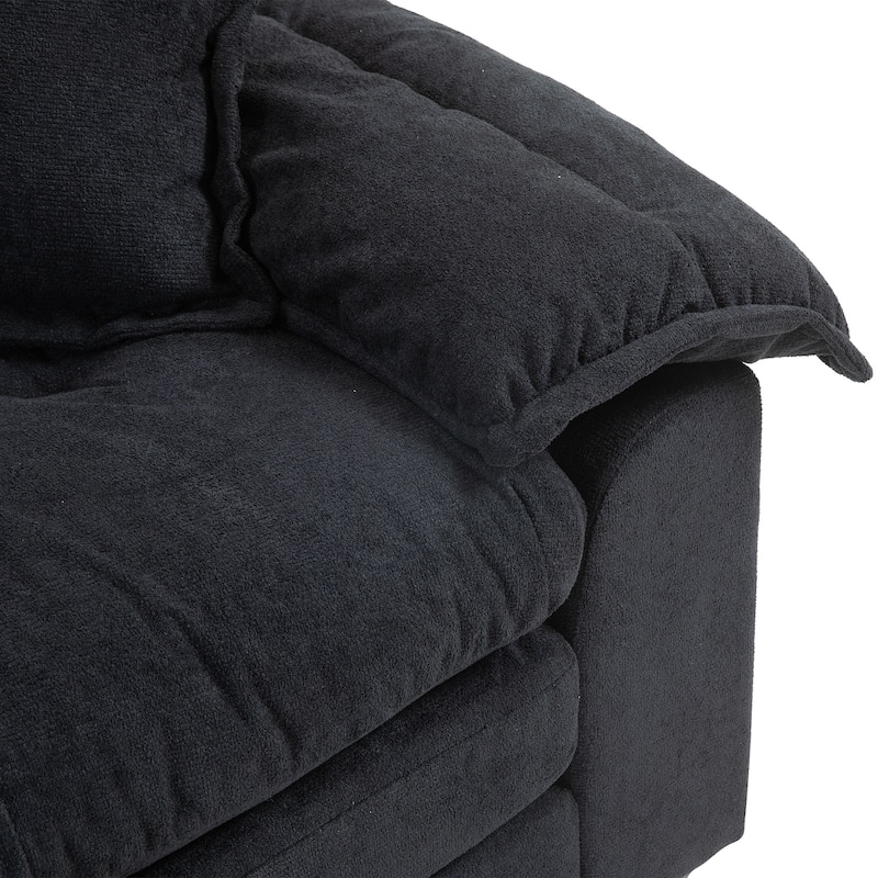 84" Chenille Sofa Small Sofa Loveseat Deep Seat Sofa Couch with 2 Throw Pillows & Memory Foam Lounge