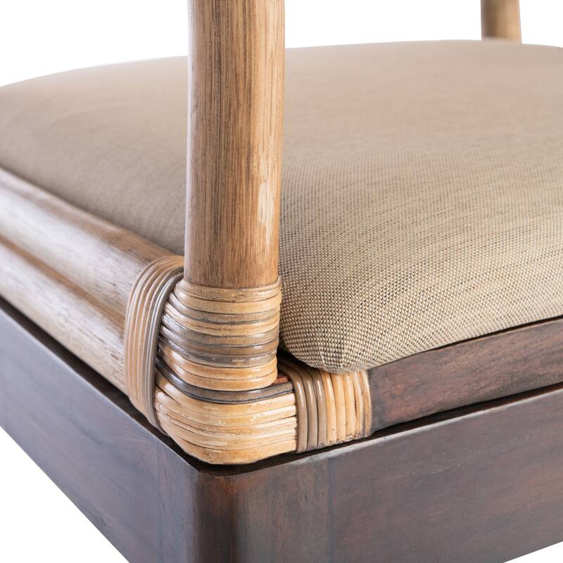 SAFAVIEH Saveta Honey Arm Chair - 23" x 22.5" x 34" - 23Wx23Dx34H