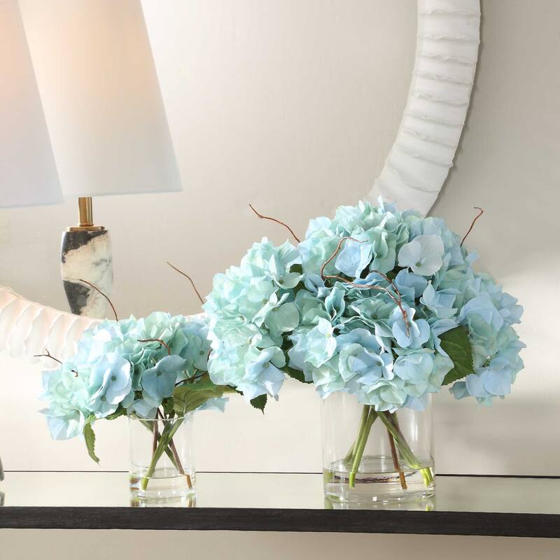 Uttermost Tranquil Blooms In Glass Vases Set/2