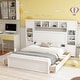 preview thumbnail 11 of 105, Modern Platform Bed with Integrated Cabinet, Trundle Bed and Drawers