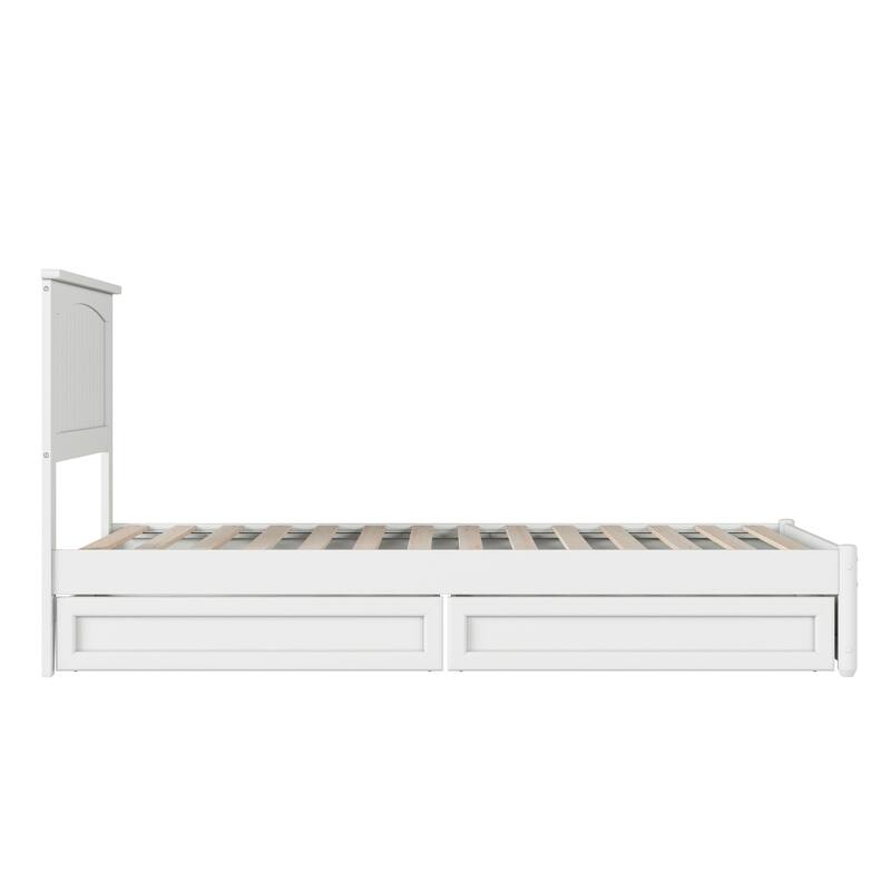 Malta Platform Bed with Panel Footboard and Storage Drawers