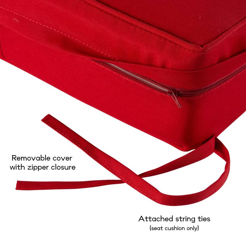 Outdoor 2-Piece Reversible Deep Seat Cushion Set (Cushions Only)