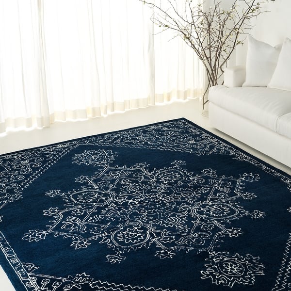 slide 2 of 9, Lauren Ralph Lauren Handmade Gunlaug Oriental Medallion Wool Rug