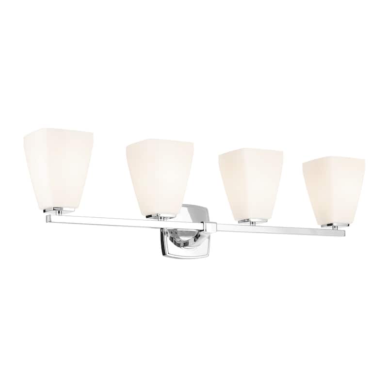 Kichler Lighting Marant 33.25" 4-Light Vanity Light with Opal Glass in Chrome