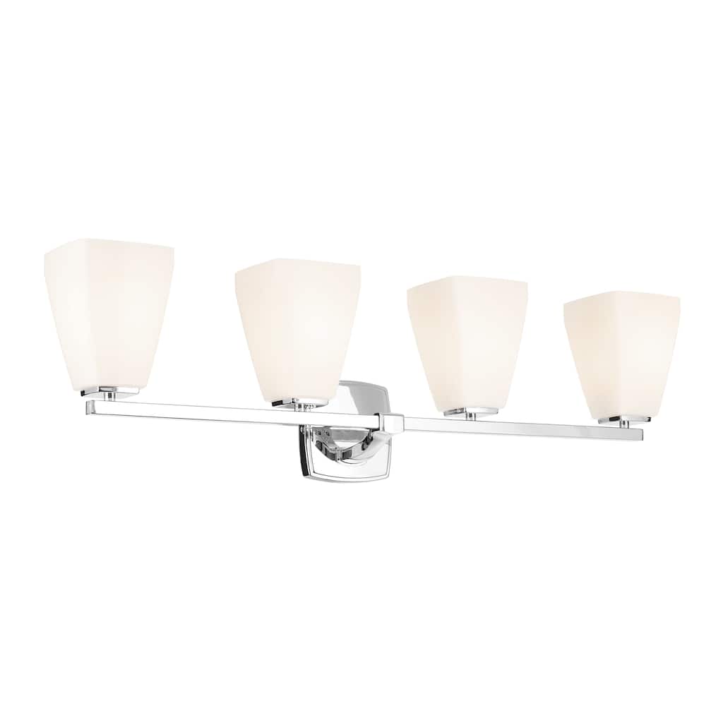 Kichler Lighting Marant 33.25" 4-Light Vanity Light with Opal Glass in Chrome
