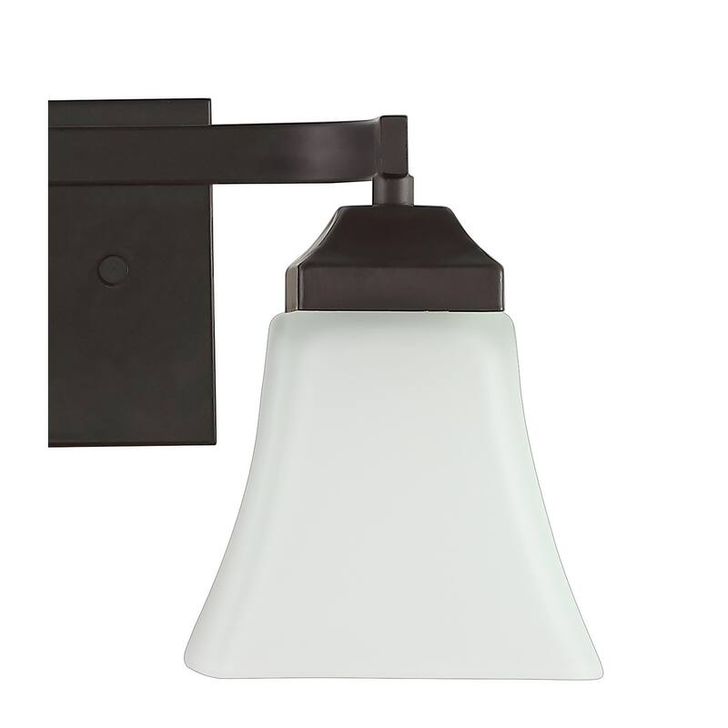 Staunton Iron/Glass Modern Cottage LED Vanity Light, Oil Rubbed Bronze by JONATHAN Y
