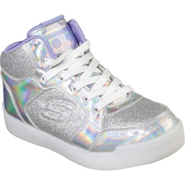 Skechers Girls' S Lights Energy Lights Ultra Glitzy Glow High Top Silver -  Overstock - 28052736
