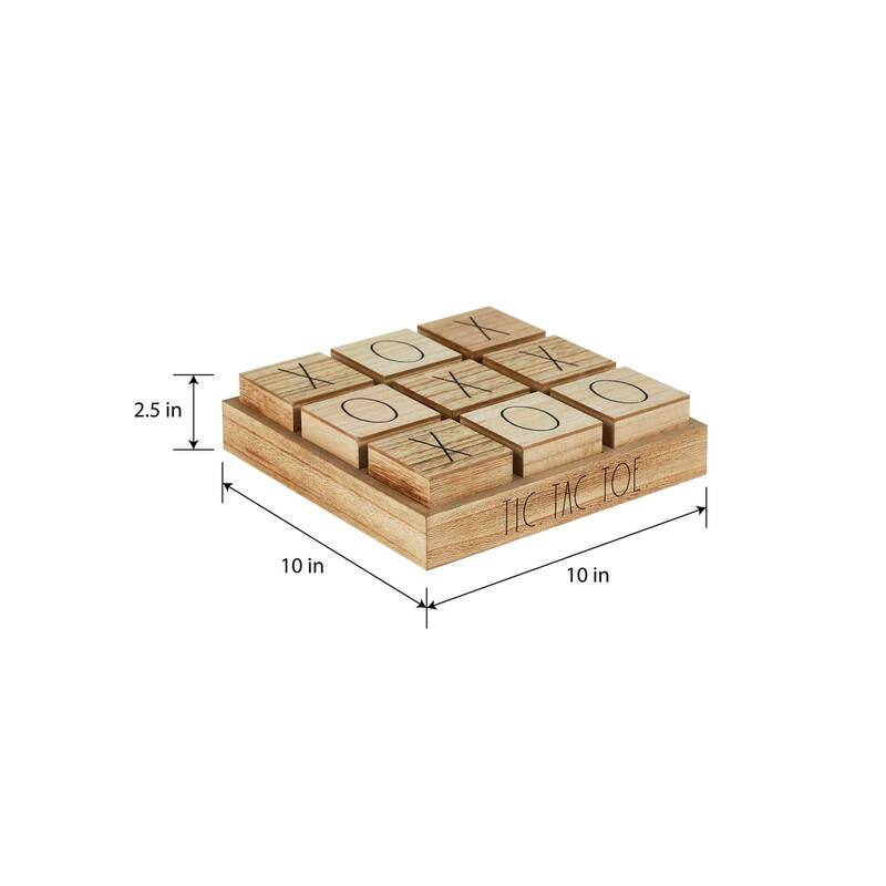Rae Dunn Tic Tac Toe Wooden Board Game