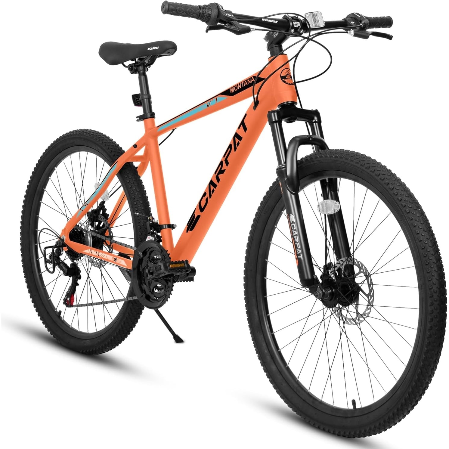 26-Inch Mountain Bike with 21-Speed Shimano Drivetrain, Aluminum Frame, and Dual Disc Brakes
