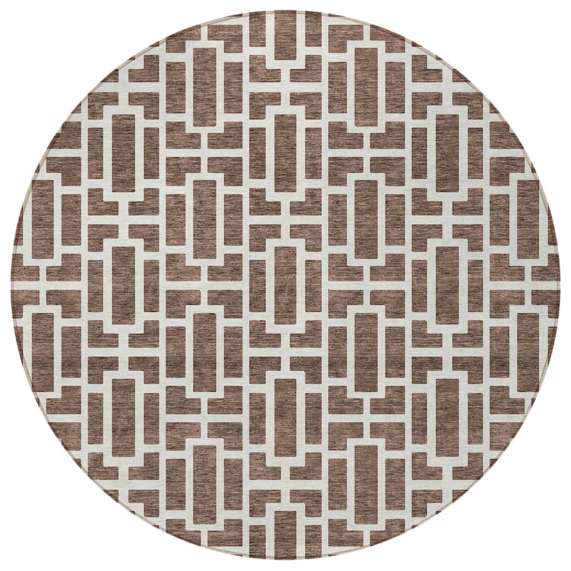 HomeRoots Geometric Transitional Rectangle Outdoor Rug