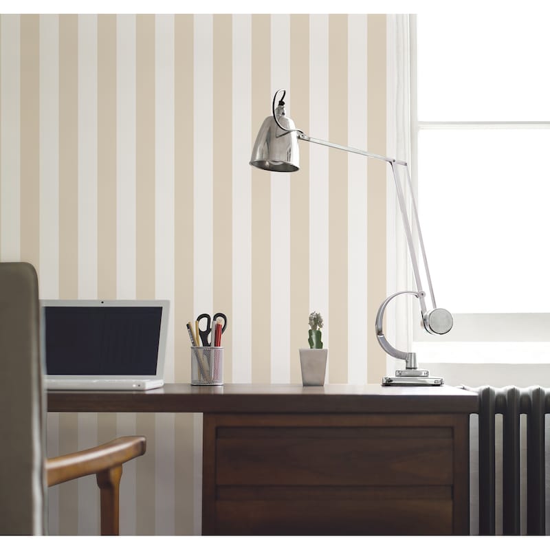 Galerie Wallcoverings Smart Stripes 2 Awning Stripe Vinyl on Non-Woven Matte Wallpaper Roll