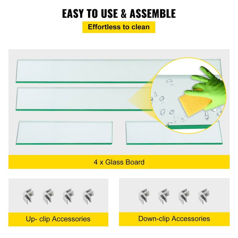 Clear Tempered Glass Outdoor Fire Pit Guard with Alloy Bracket